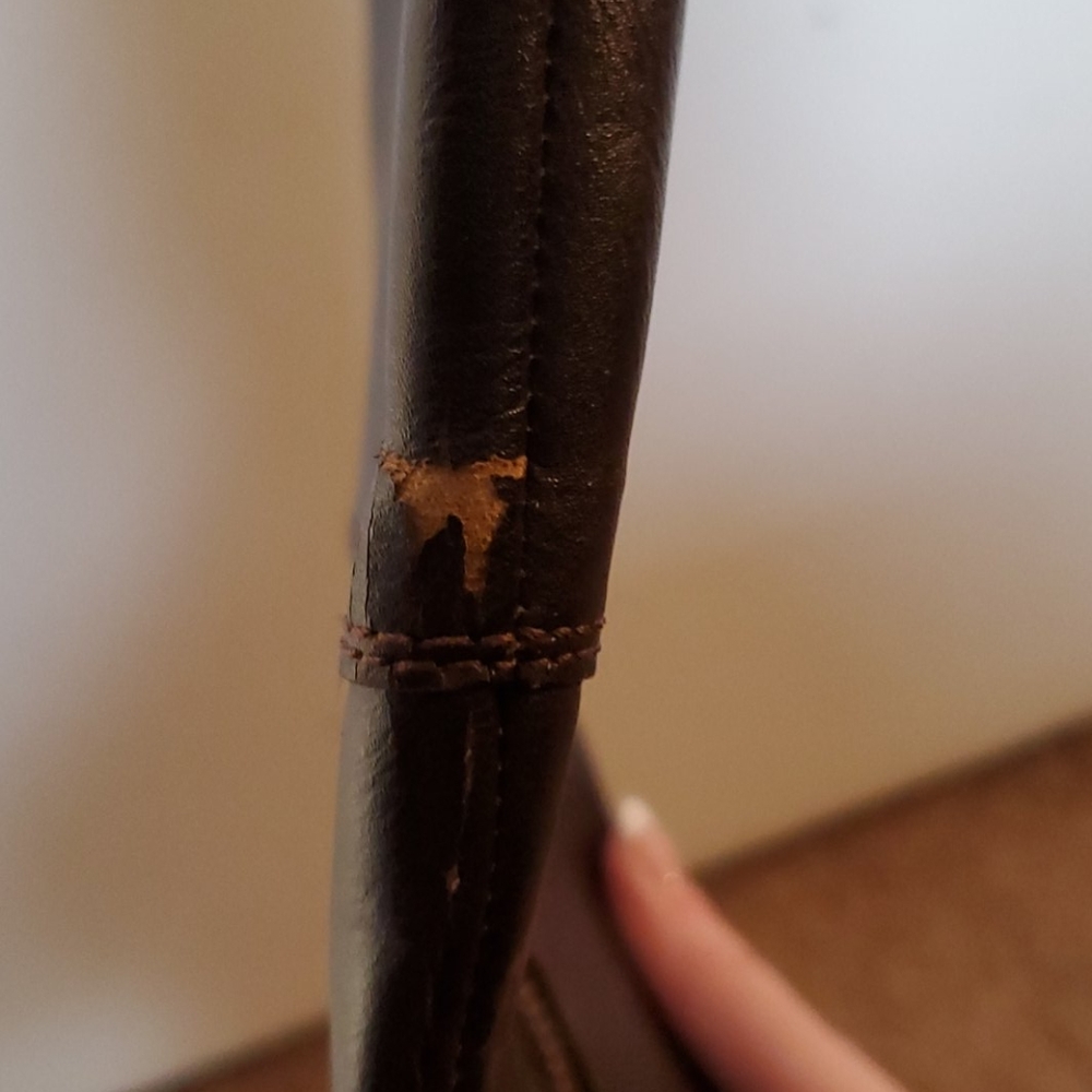 Sonoma brand Dark brown leather boots with heels - Picture 5 of 7